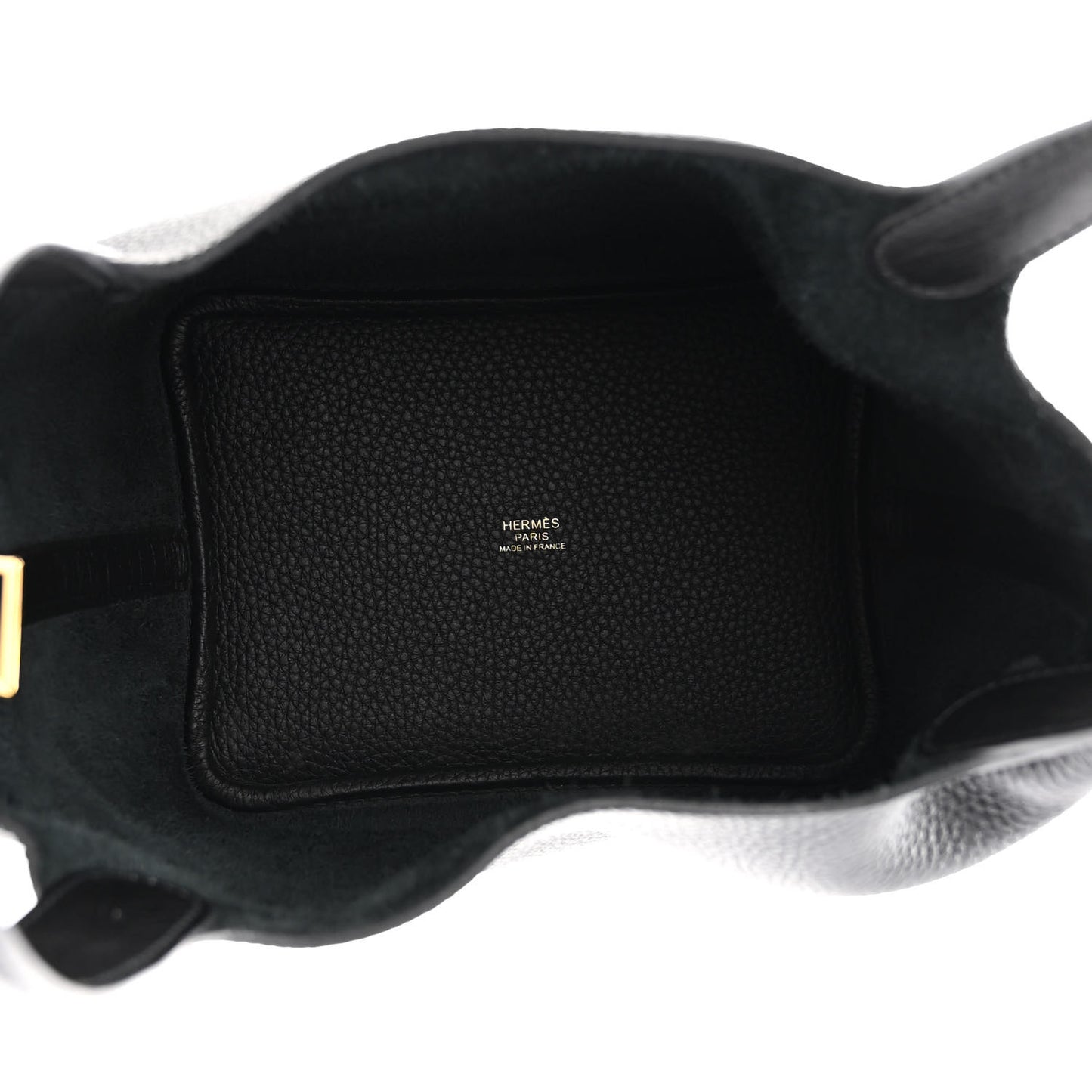 Taurillon Clemence Ostrich Touch Picotin Lock 18 PM Black