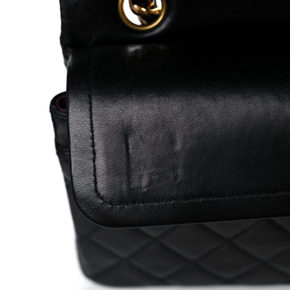 Chanel Lambskin Quilted Medium Double Flap Black 9 of 12