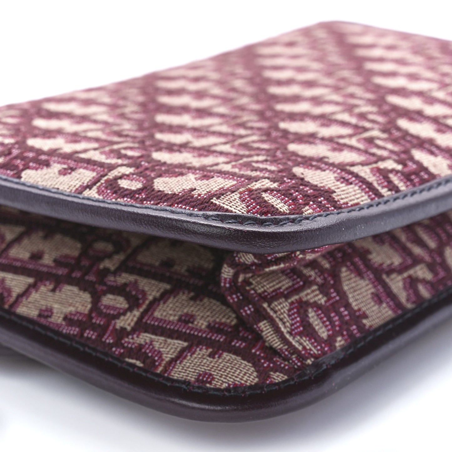 Oblique DiorAddict Flap Bag Burgundy