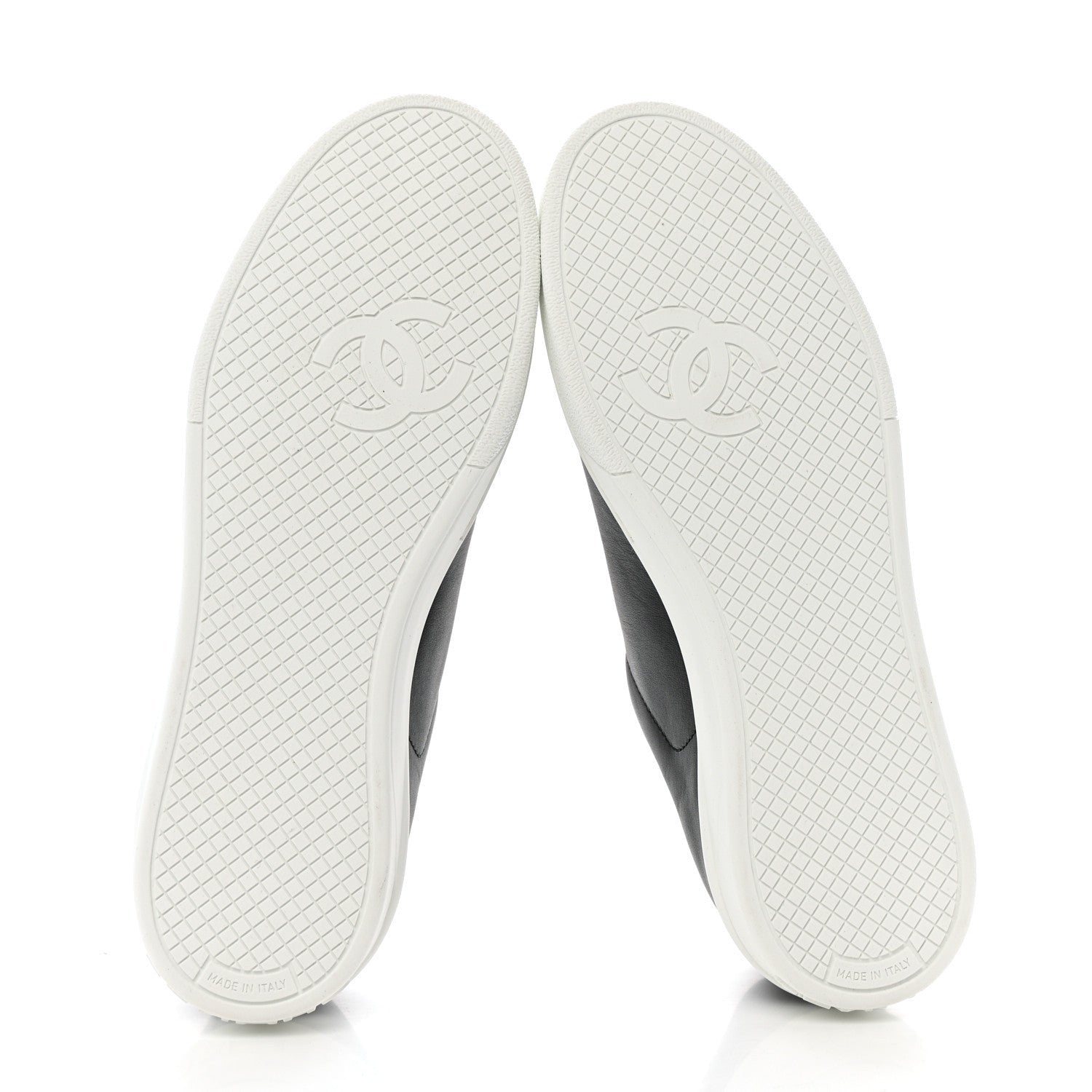 Chanel Calfskin CC Womens Sneakers 38 Black 6 of 7