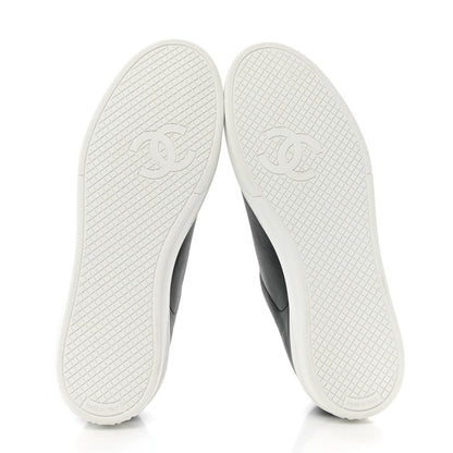 Chanel Calfskin CC Womens Sneakers 38 Black 6 of 7