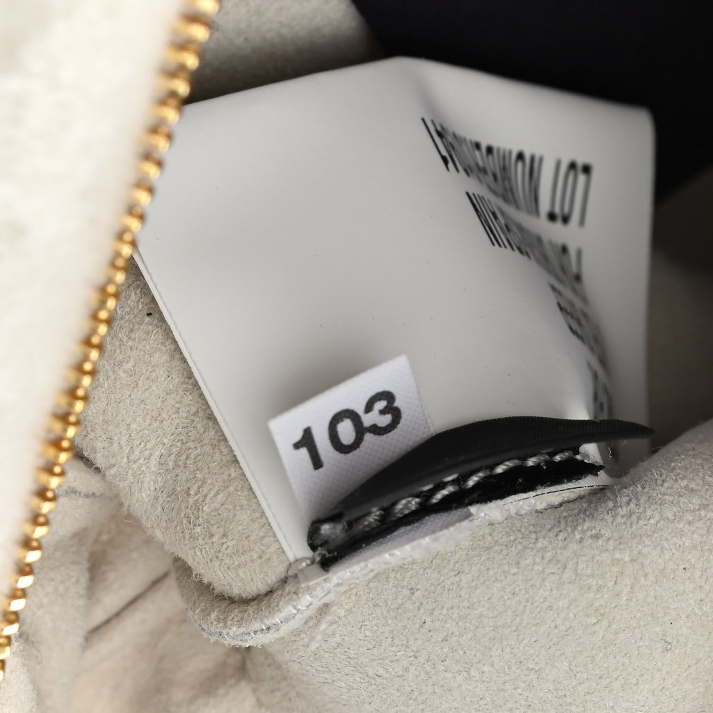 Shearling Saffiano Shoulder Bag White