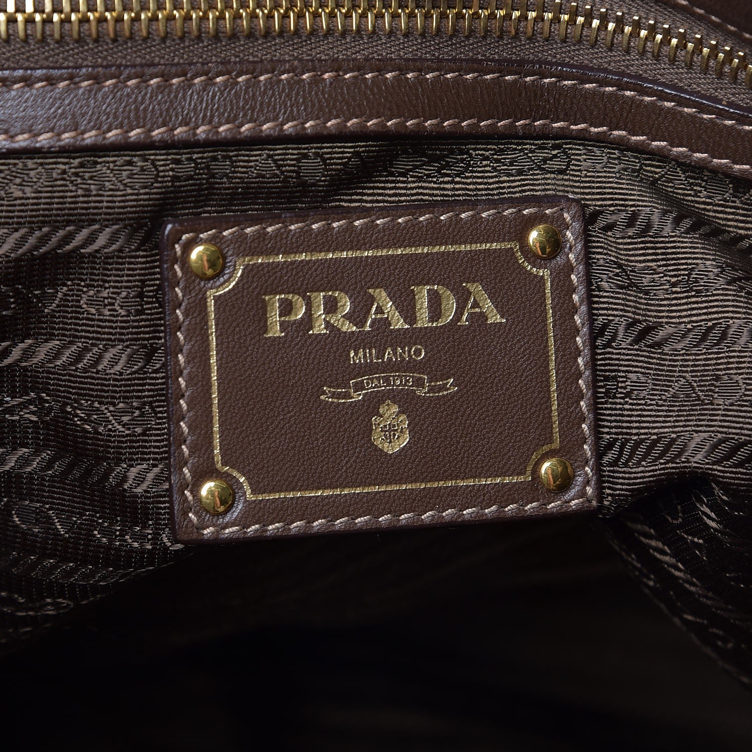Prada Tessuto Nylon Logo Tote Cammello 6 of 10