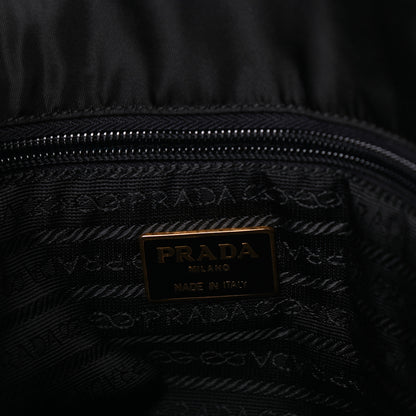 Prada Nylon Tessuto Acciaio Chain Shoulder Bag Black 7 of 11