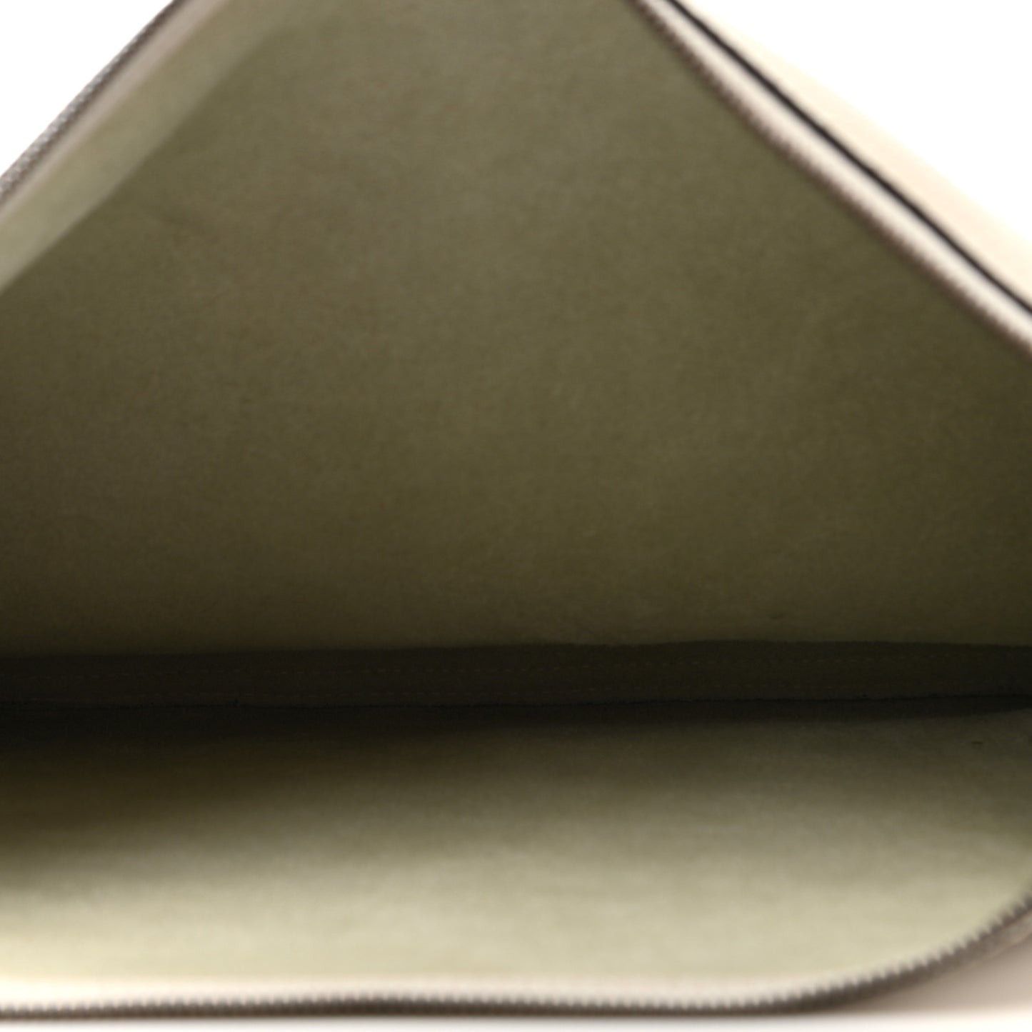 Pebbled Calfskin Large Logo Portfolio Clutch Ivory
