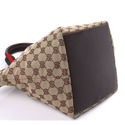 Gucci GG Monogram Small Web Handle Bucket Tote  Dark Brown 8 of 8