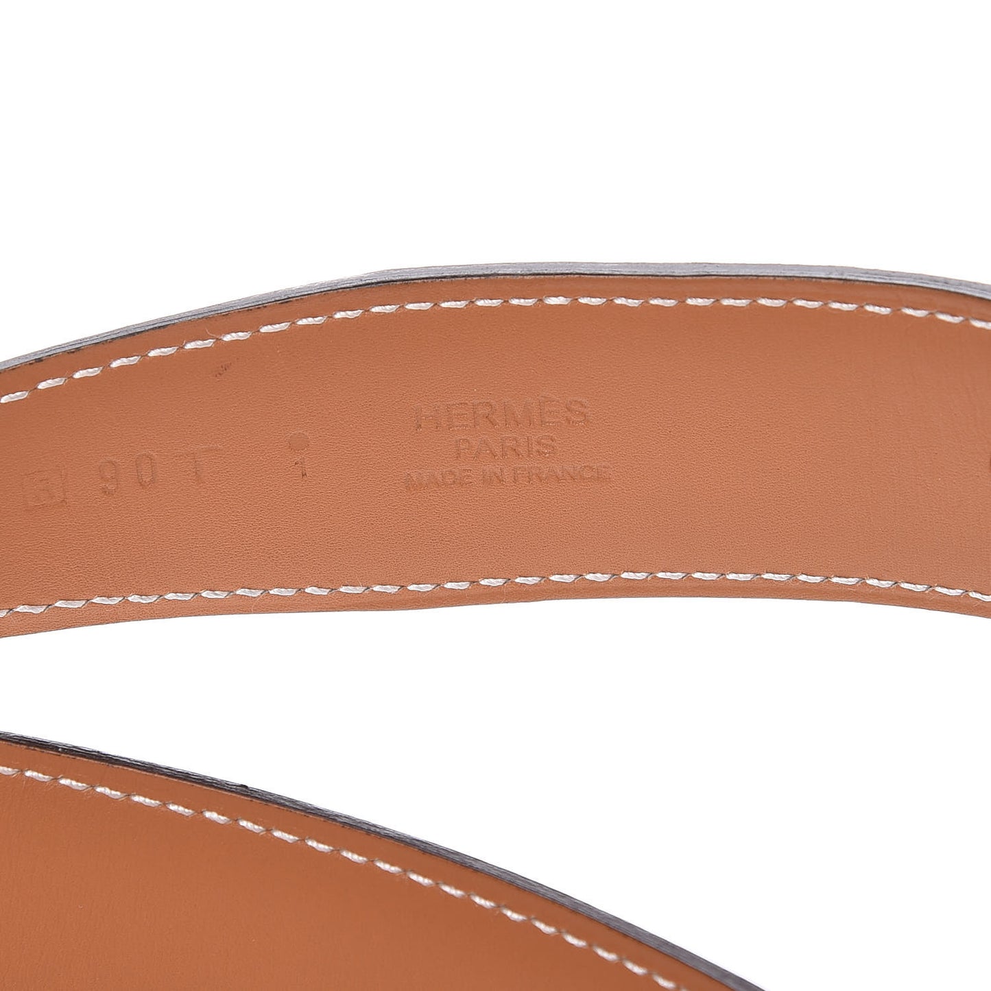 Epsom Box 32mm Idem Belt 90 White Gold