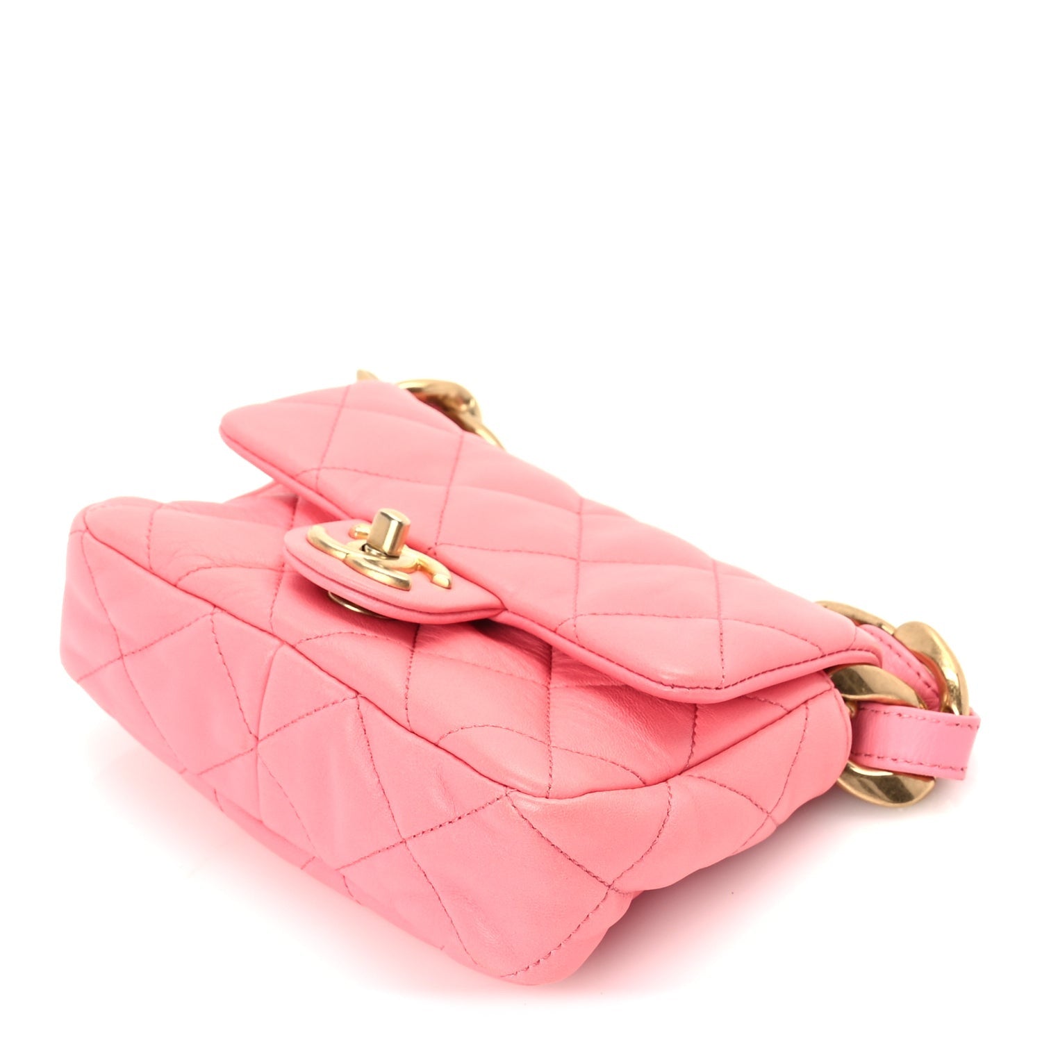 Chanel Lambskin Quilted Mini Funky Town Flap Pink 9 of 9