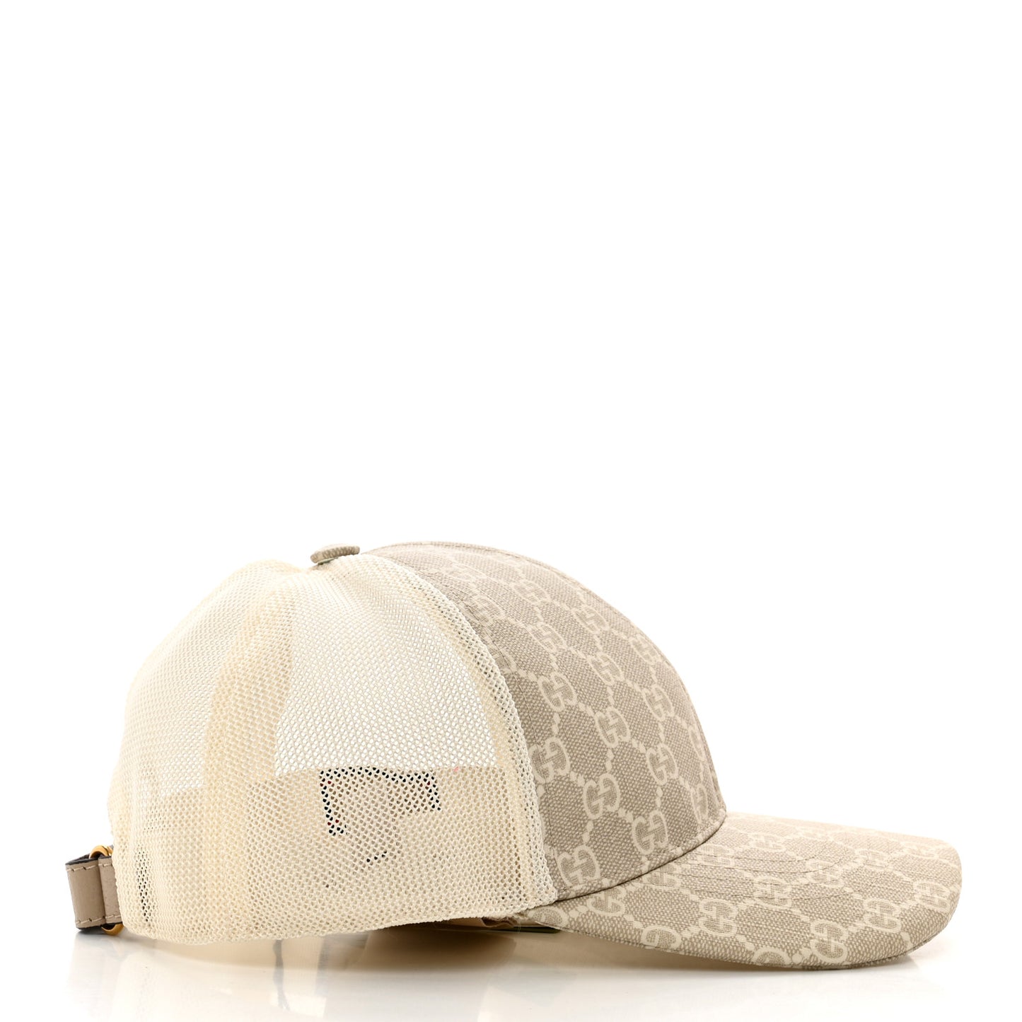 GG Supreme Monogram Mesh Baseball Hat M Beige