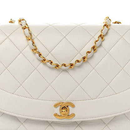 Chanel Lambskin Quilted Medium Single Flap White 9 of 16