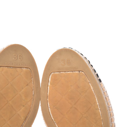 Chanel Lambskin CC Espadrilles 36 Beige Black 8 of 14