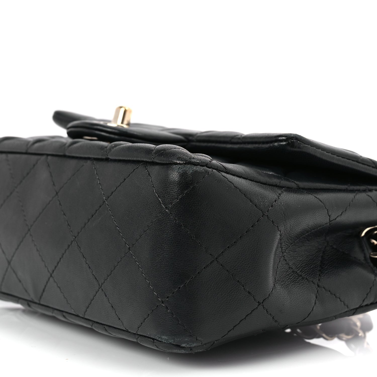 Chanel Lambskin Quilted Mini Rectangular Flap Black 7 of 10