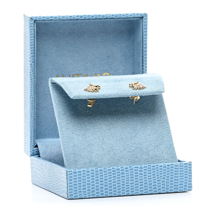 Anita Ko 18K Yellow Gold Diamond Emerald Bunny Stud Earrings 5 of 5