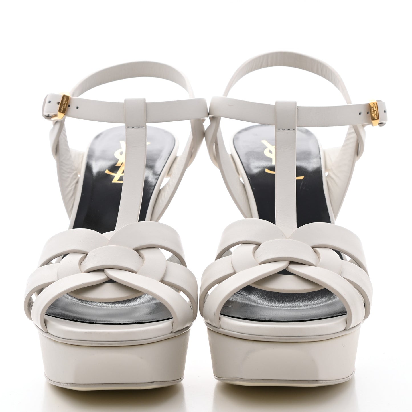Calfskin Tribute 75 Platform Sandals 39 White