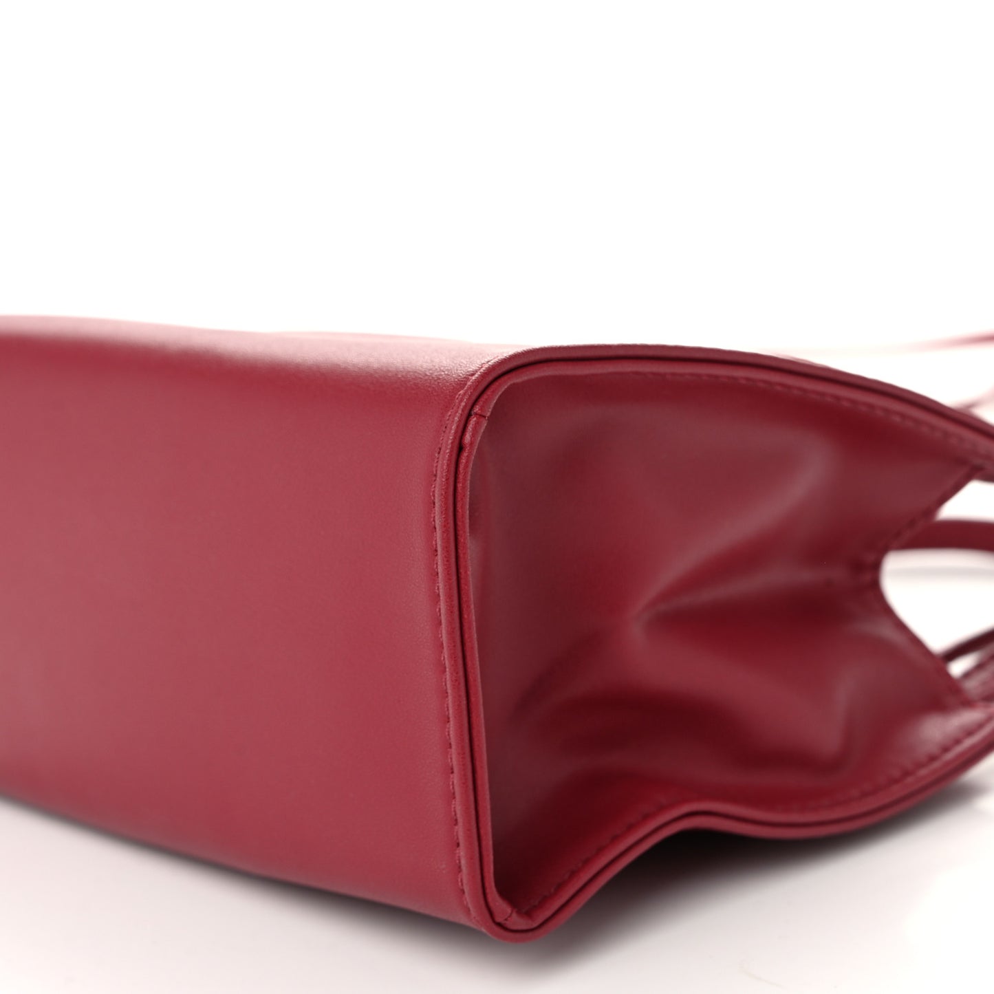 Vegan Leather Small Shopping Bag Oxblood