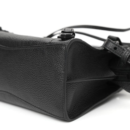 Balenciaga Grained Calfskin Neo Classic Black Hardware Mini City Black 9 of 9