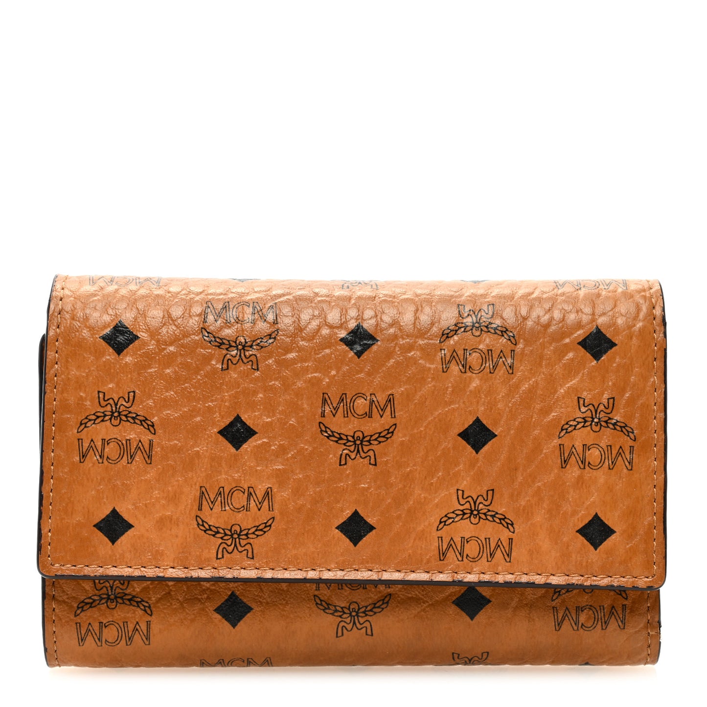Visetos Tri-Fold Wallet Cognac