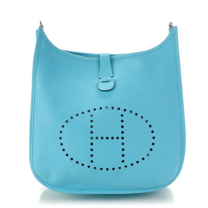 Hermes Taurillon Clemence Evelyne III GM Bleu Atoll 1 of 10