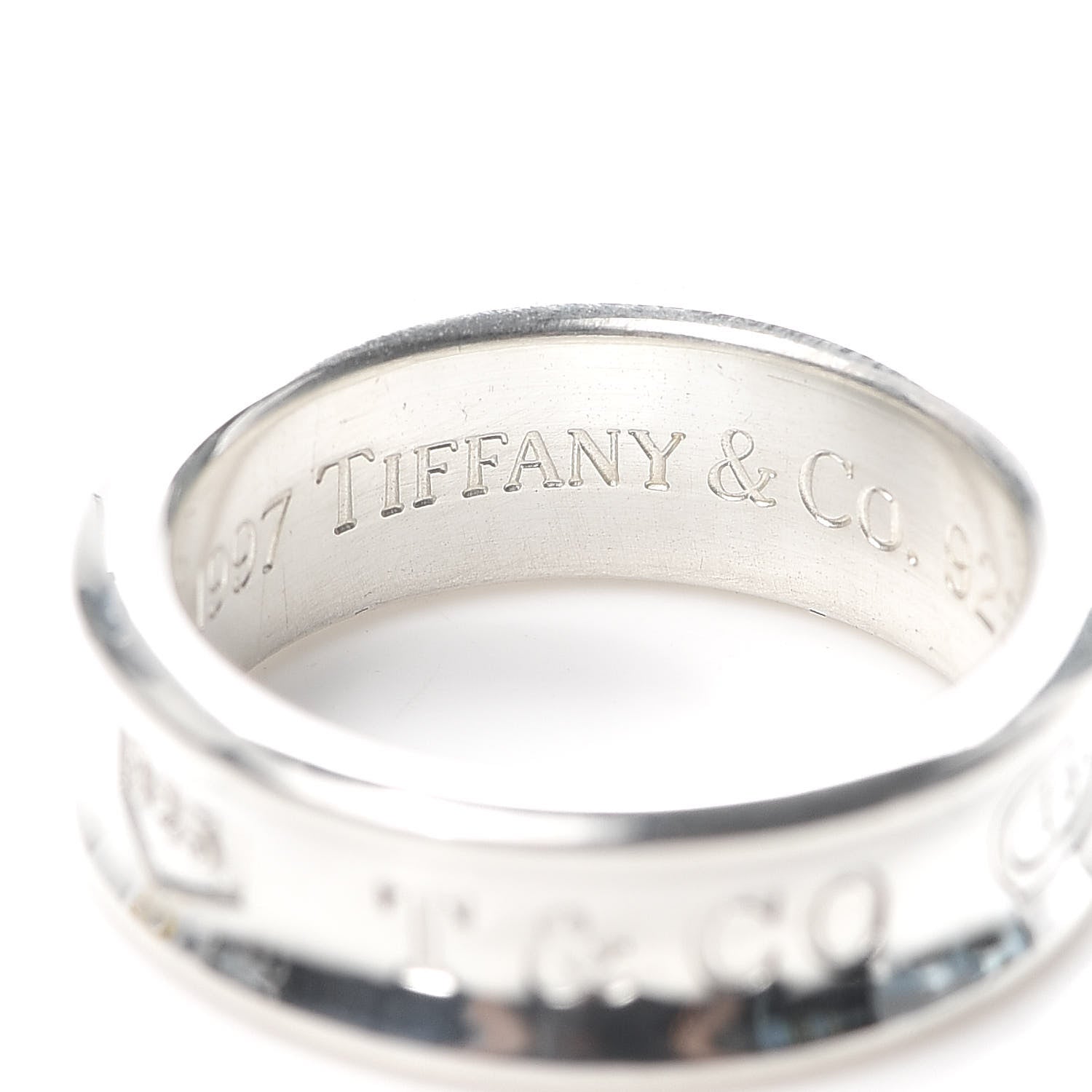 Tiffany Sterling Silver 1837 Band Ring 54 7 4 of 4