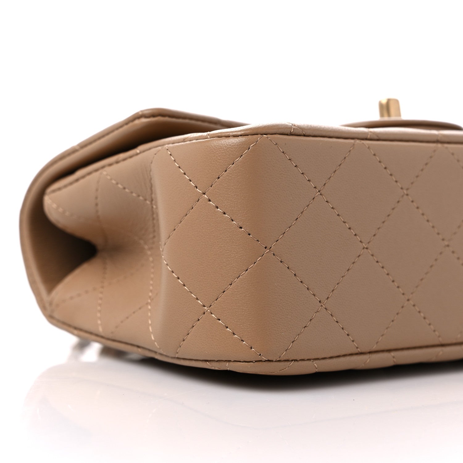 Chanel Lambskin Quilted Mini Metal Top Handle Rectangular Flap Beige 8 of 10