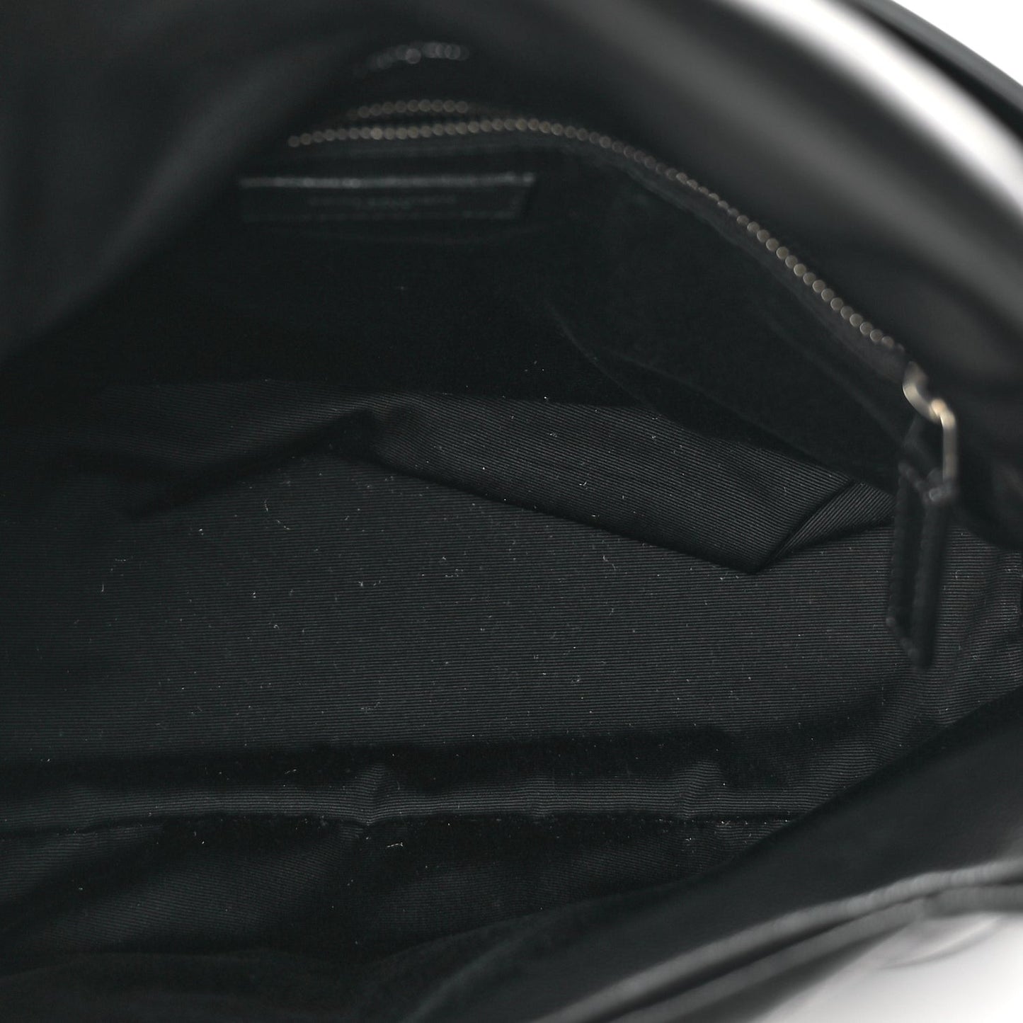 Lambskin Quilted Medium Loulou Puffer Monogram Chain Satchel Black
