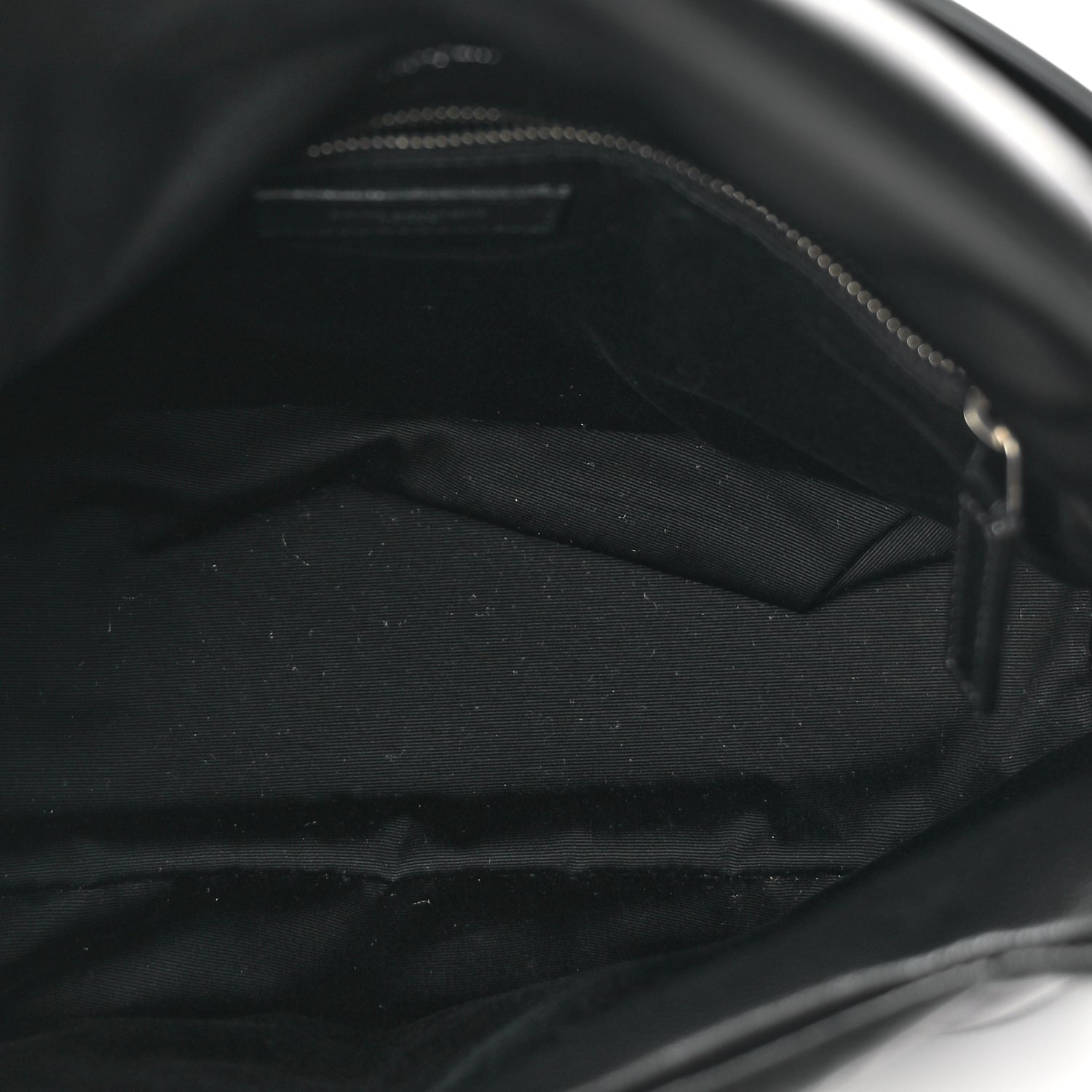 Saint Laurent Lambskin Quilted Medium Loulou Puffer Monogram Chain Satchel Black 4 of 8