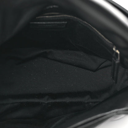 Saint Laurent Lambskin Quilted Medium Loulou Puffer Monogram Chain Satchel Black 4 of 8