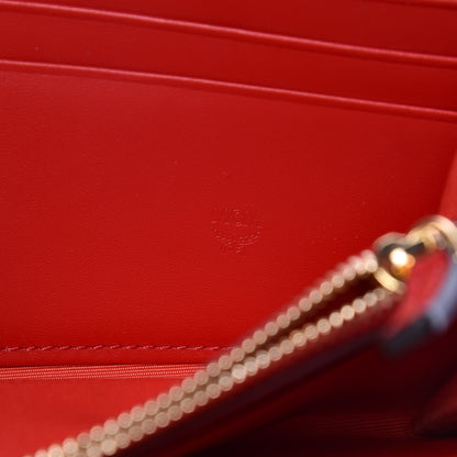 MCM Visetos Large Zip Around Wallet Cognac Red 8 of 10