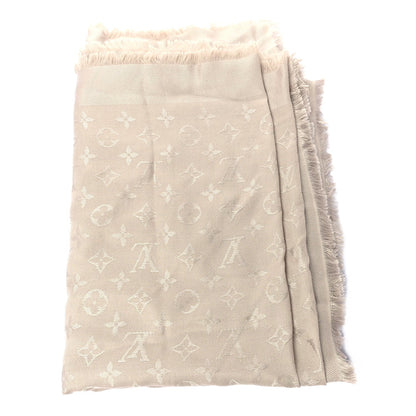 Louis Vuitton Silk Lurex Wool Monogram Shine Shawl  Greige 1 of 3