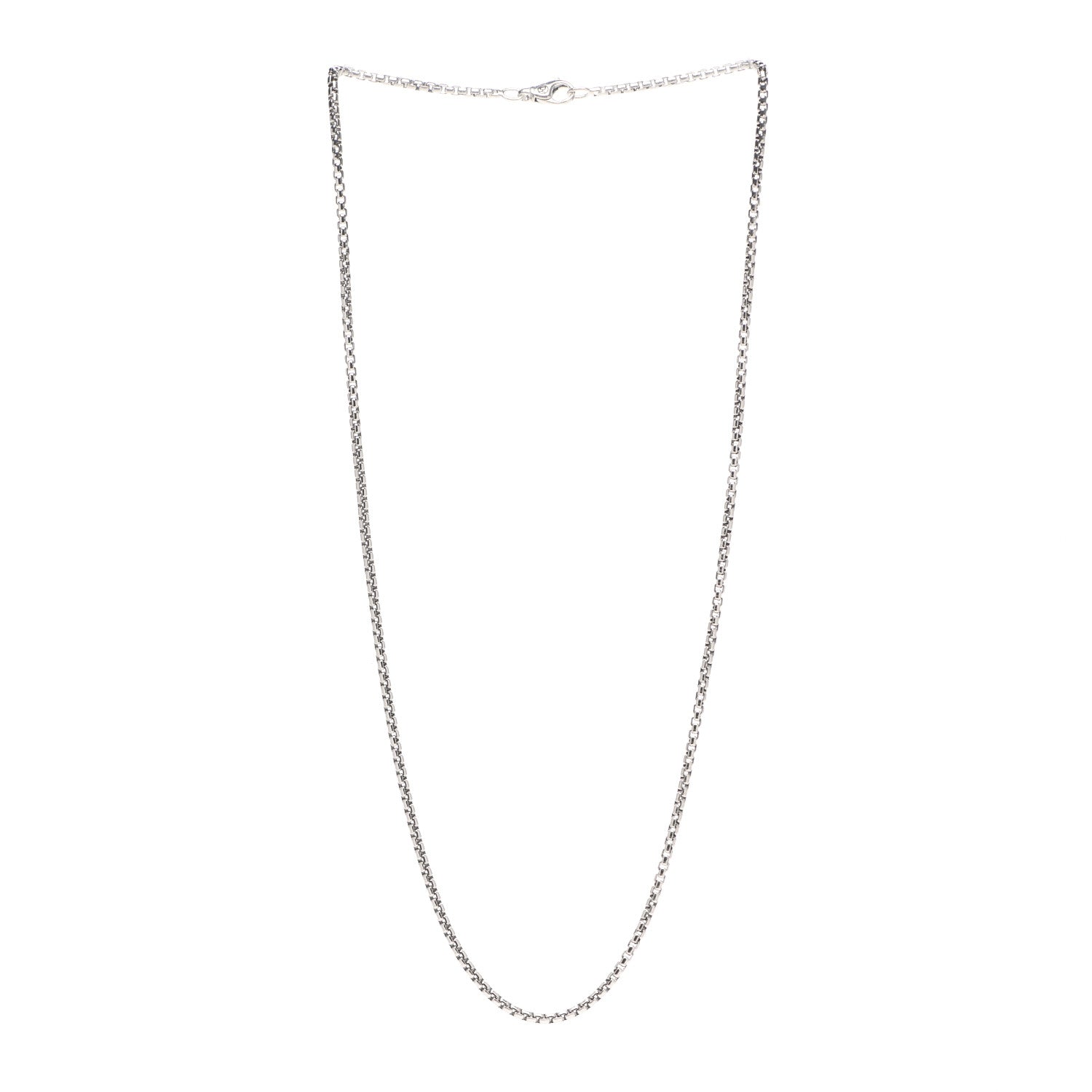 David Yurman Sterling Silver 2.7mm Small Box Chain Necklace 22" 3 of 5