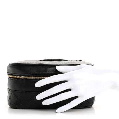 Chanel Lambskin Vanity Cosmetic Case Black 2 of 7