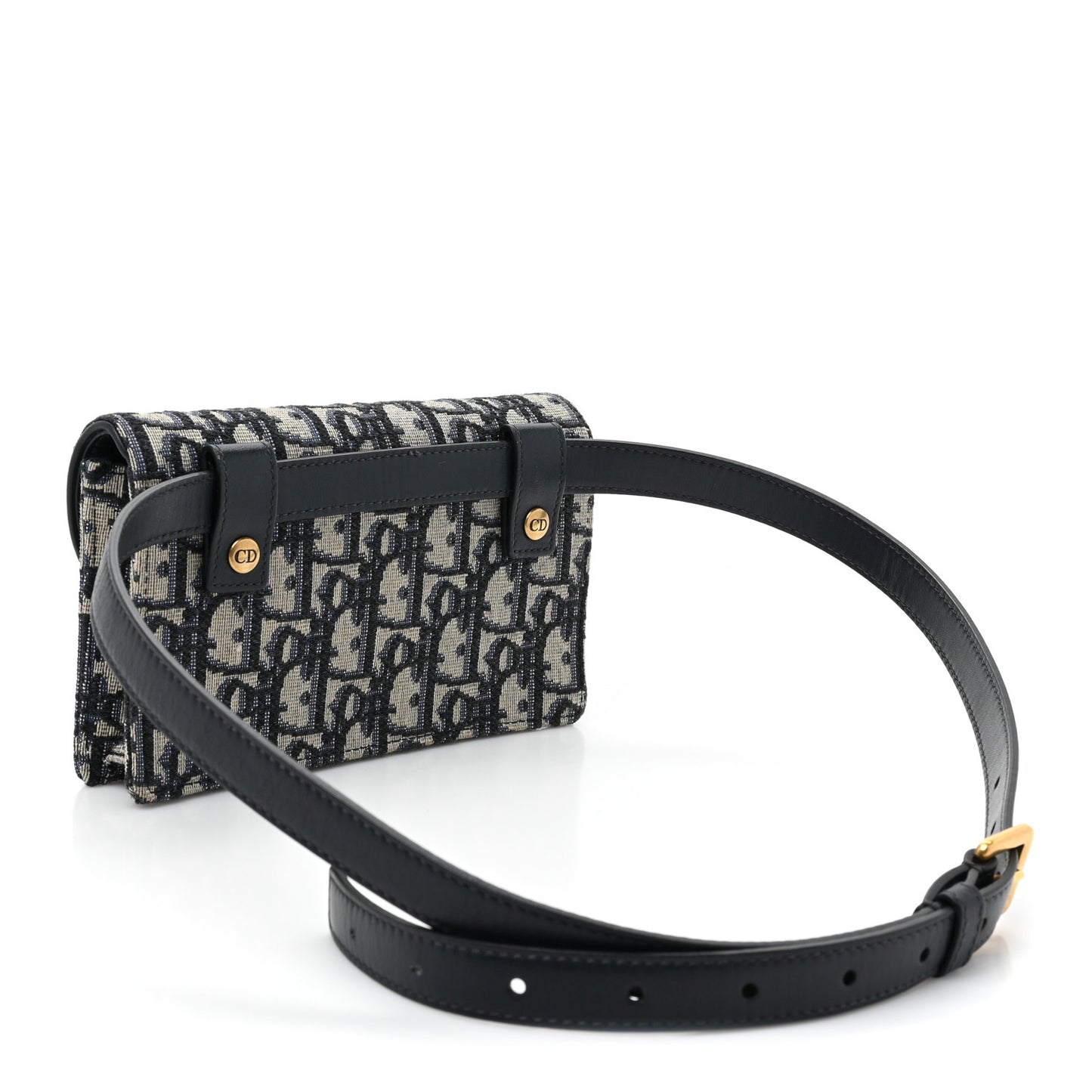 Oblique Saddle Belt Bag Blue