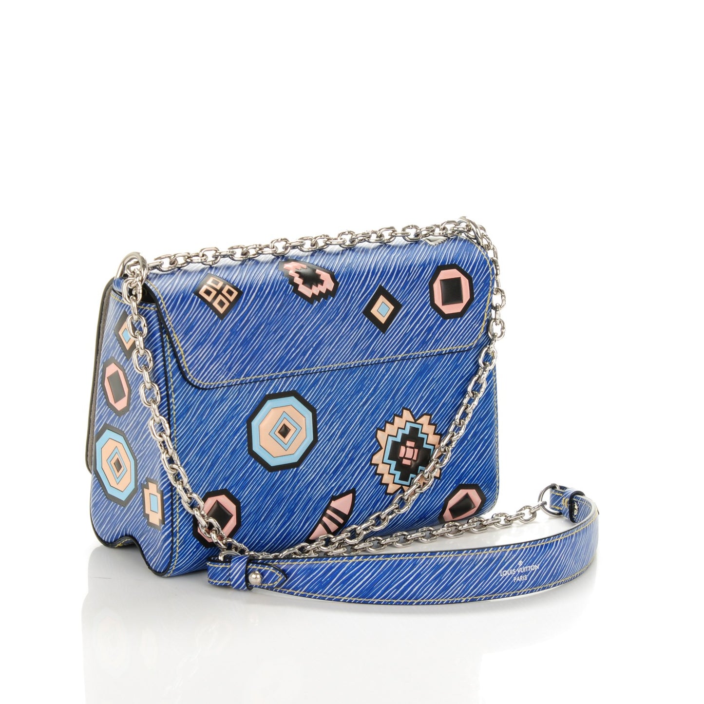 Epi Azteque Twist Shoulder Bag MM Denim Light