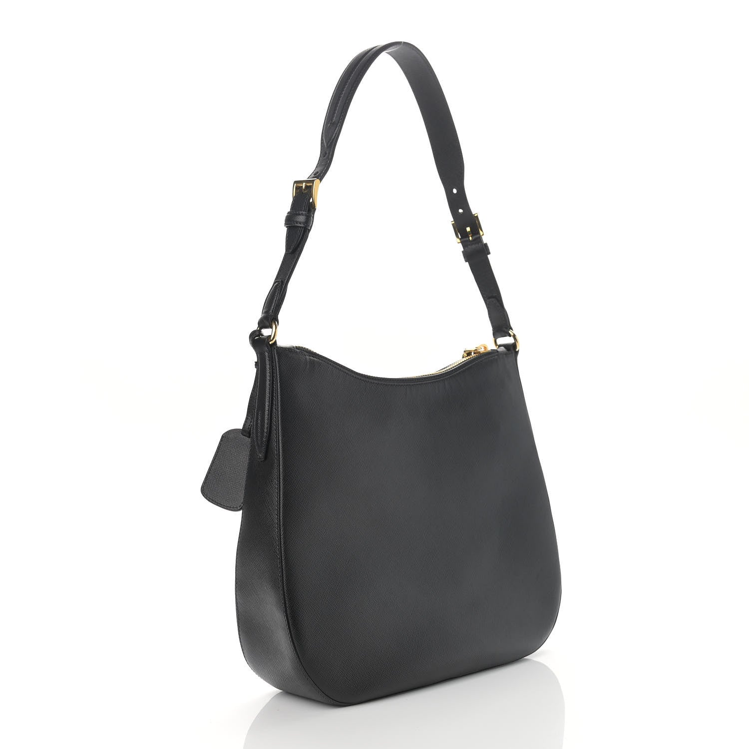 Prada Saffiano Lux Shoulder Bag Black 2 of 9