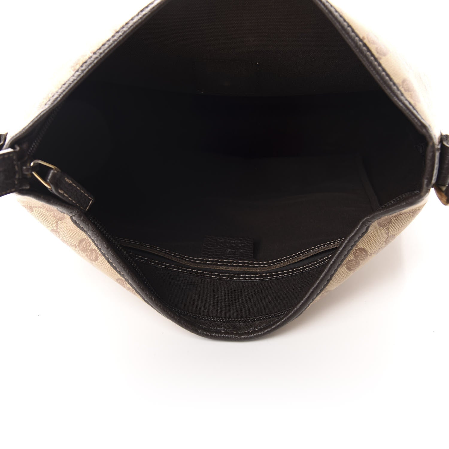 Gucci Crystal Monogram Abbey Messenger Bag Beige Dark Brown 5 of 10