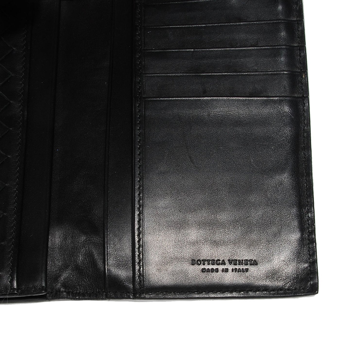 Nappa Intrecciato Mens Continental Wallet Nero Black