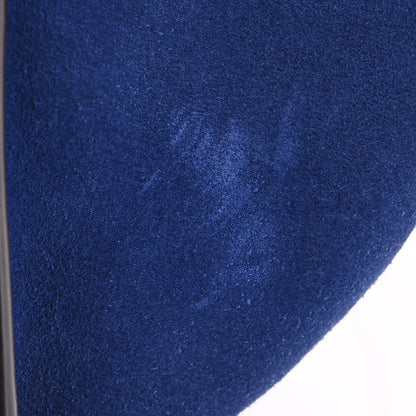 Celine Drummed Calfskin Suede Medium Trapeze Indigo 8 of 12