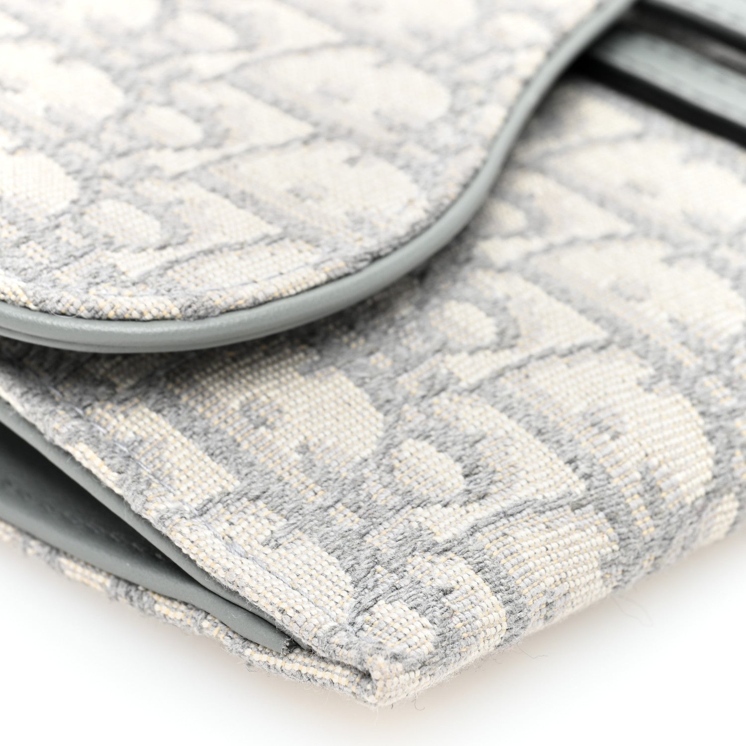 Christian Dior Oblique Saddle Chain Long Wallet Grey 9 of 11