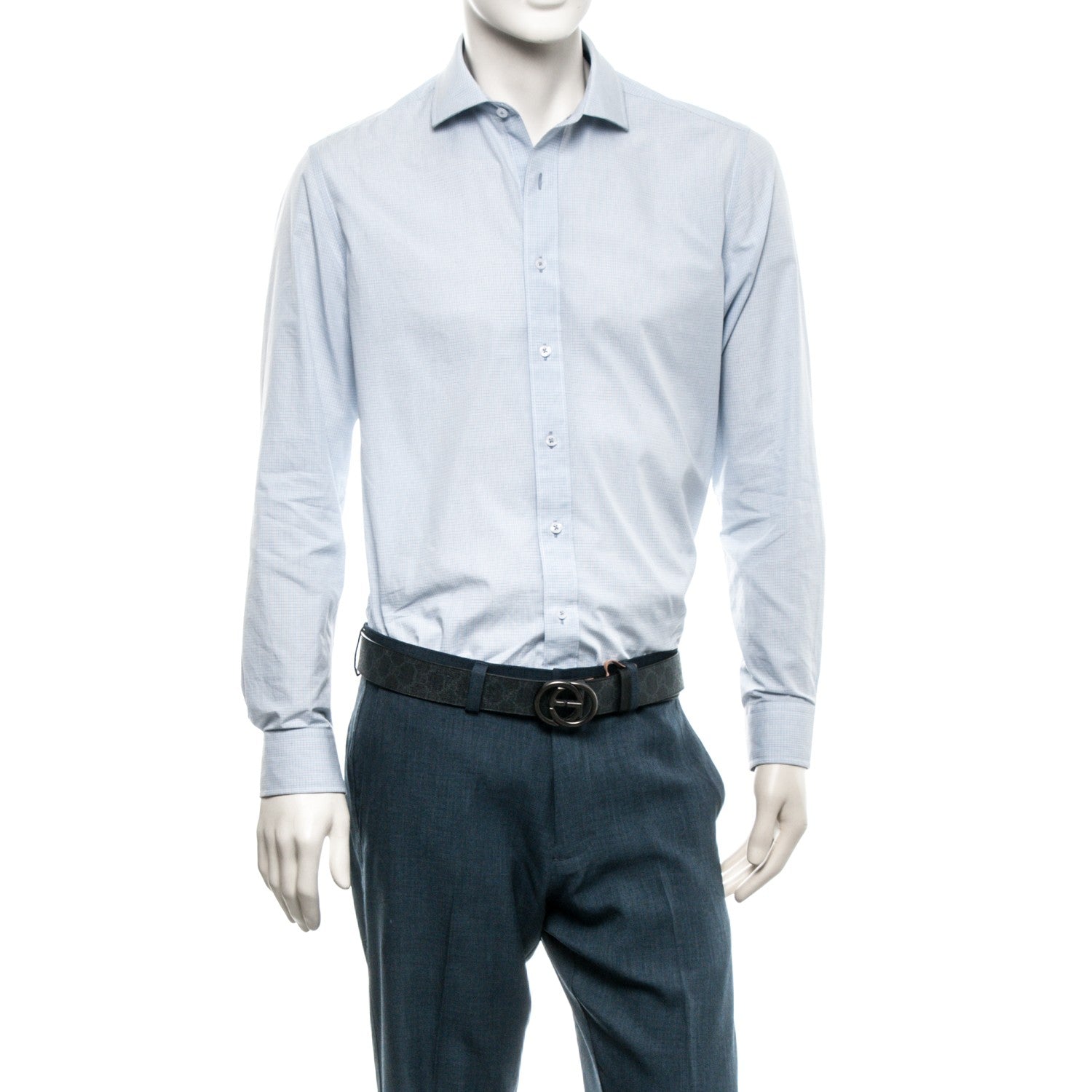 Gucci GG Supreme Monogram Interlocking G Belt 105 42 Black Grey 2 of 8