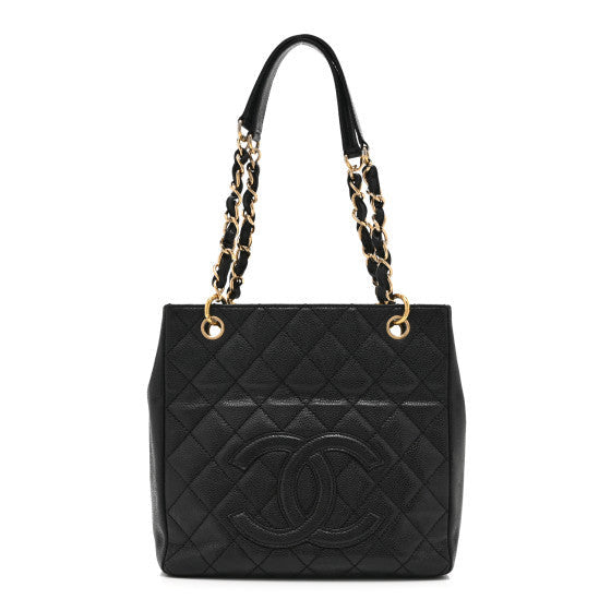 Chanel Caviar Quilted Petit Shopping Tote PST Black 1 of 1