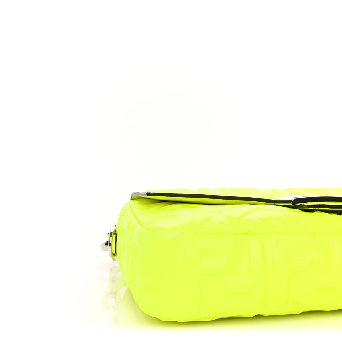 Fendi X MARC JACOBS Nappa FF 1974 Embossed Baguette Yellow Fluo 7 of 8