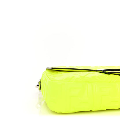 Fendi X MARC JACOBS Nappa FF 1974 Embossed Baguette Yellow Fluo 7 of 8