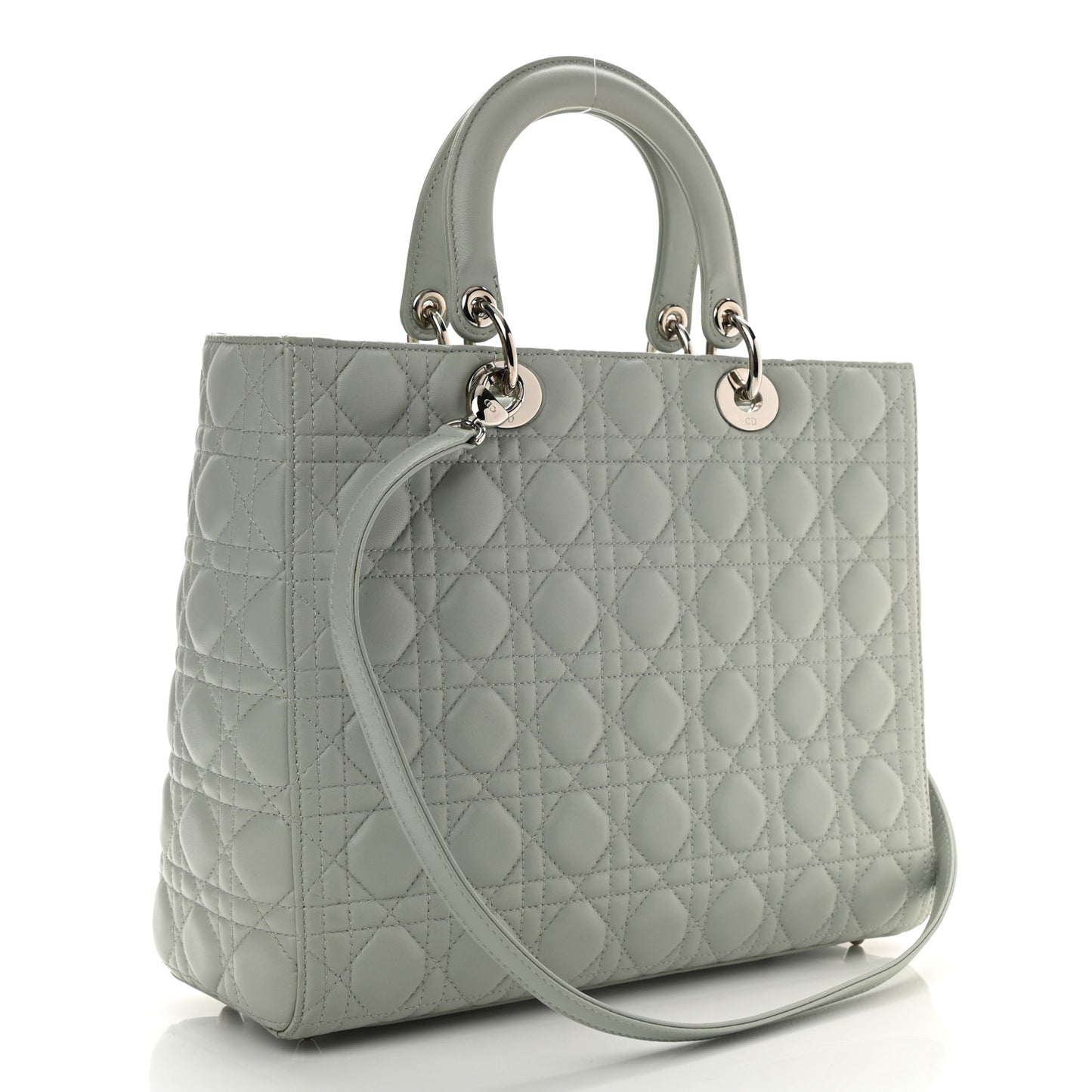 Lambskin Cannage Large Lady Dior Light Green