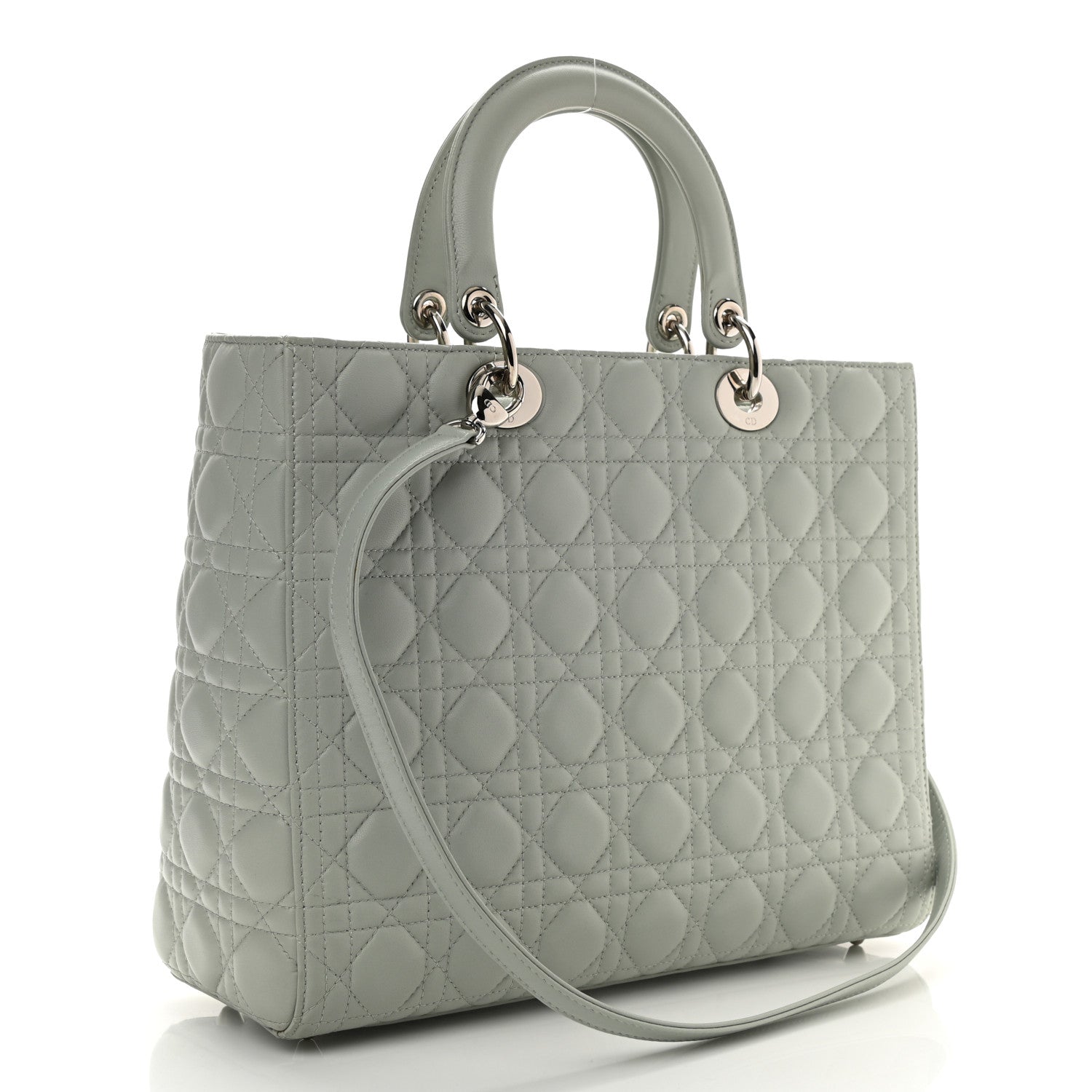 Christian Dior Lambskin Cannage Large Lady Dior Light Green 3 of 8