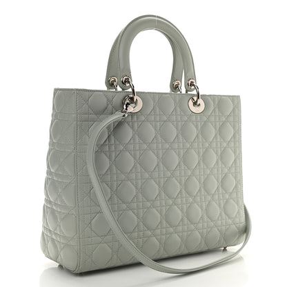 Christian Dior Lambskin Cannage Large Lady Dior Light Green 3 of 8