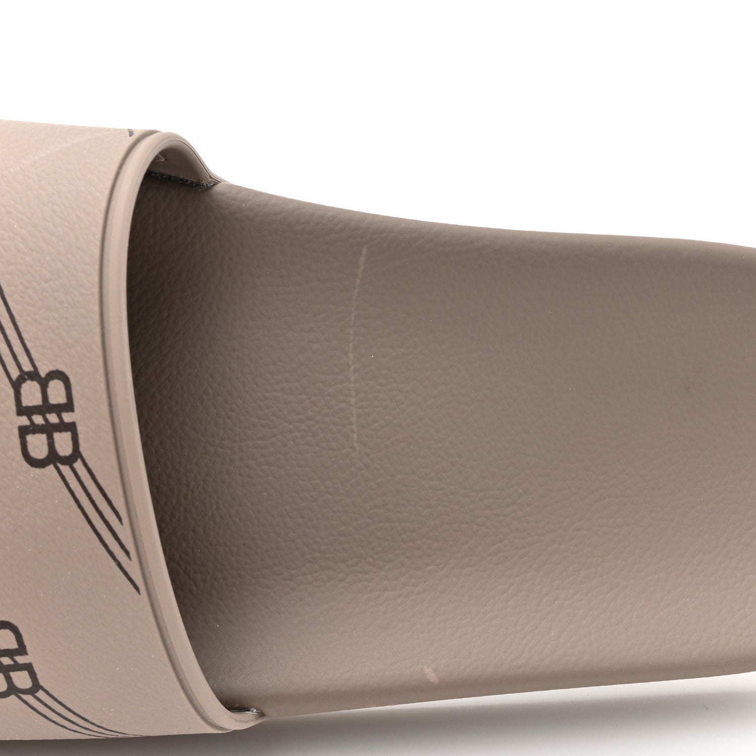 Balenciaga Rubber Allover Logo Pool Slide Sandals 38 Dark Mink 8 of 10