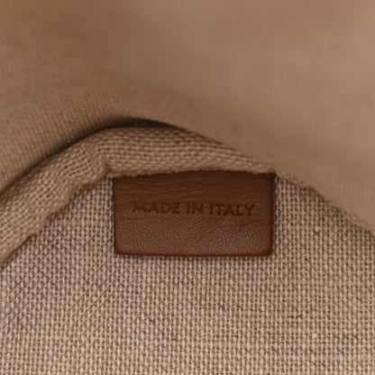 Celine Canvas Calfskin Triomphe Embroidered Bucket Bag Fox Red 6 of 12