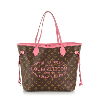 Louis Vuitton Monogram Articles de Voyage Ikat Neverfull MM Rose Velours 1 of 9