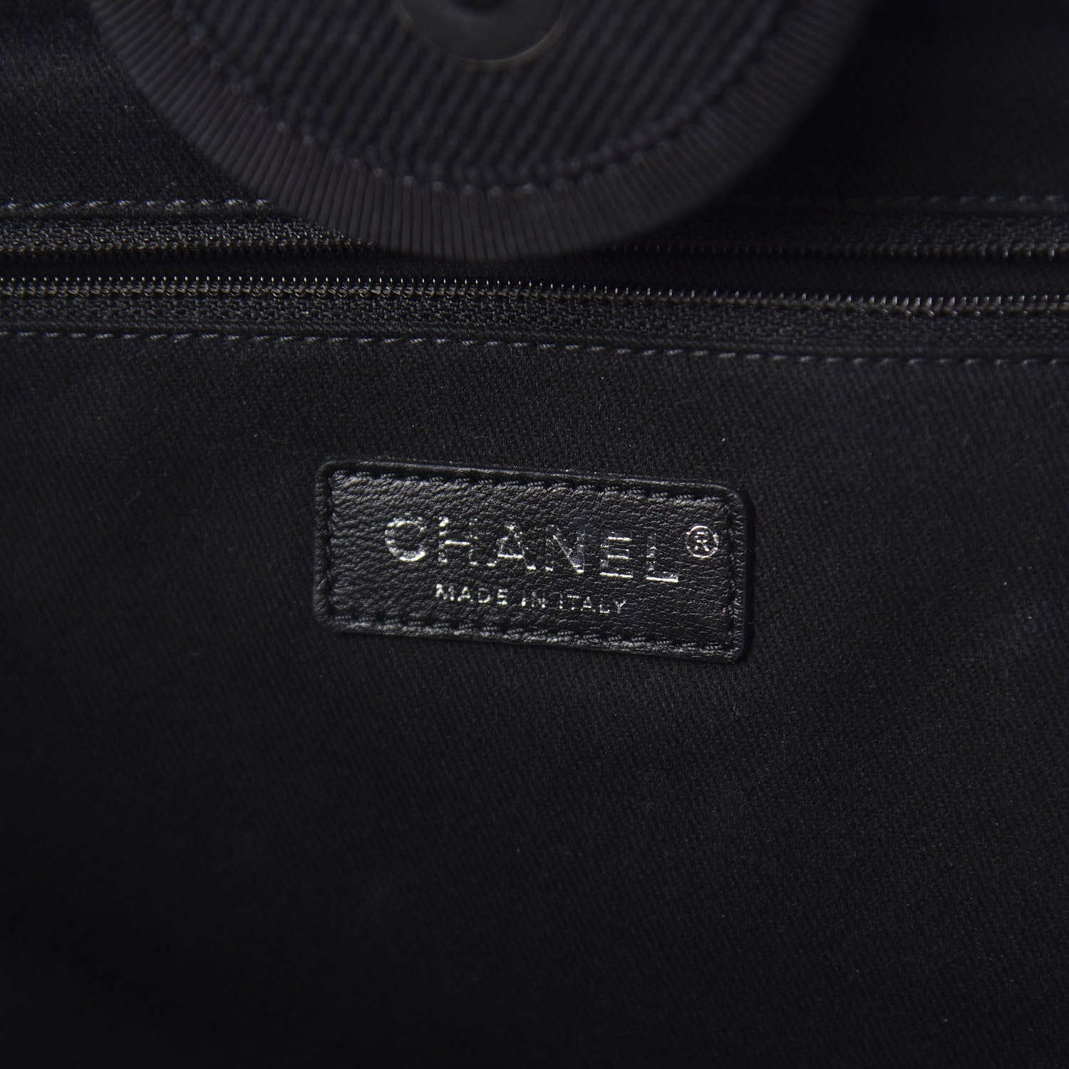 Chanel Canvas Pearl Medium Deauville Tote Black 9 of 11