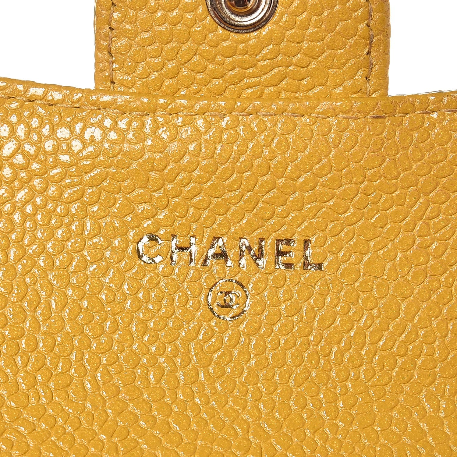 Chanel Caviar Quilted Flap Card Holder Yellow 6 of 16